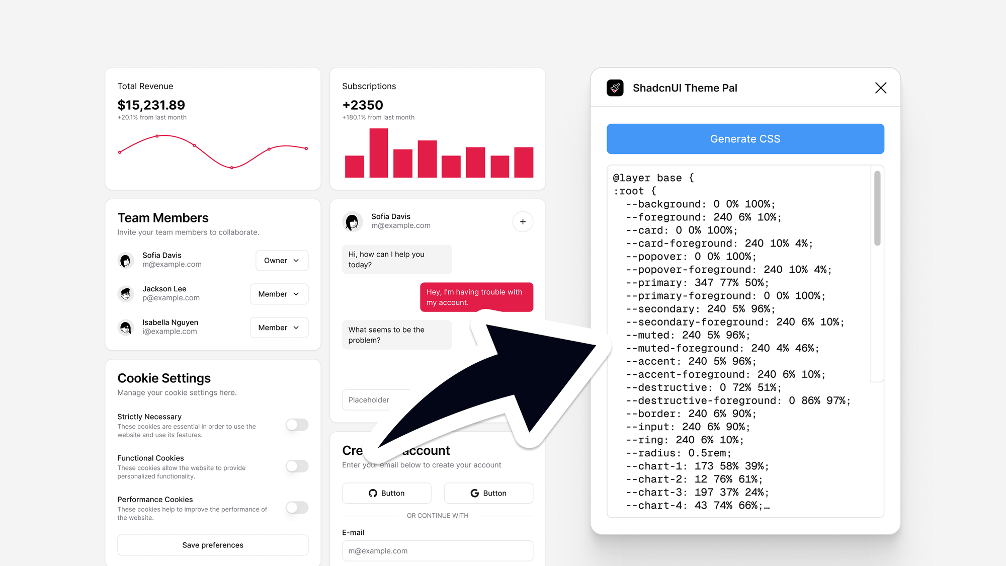 Shadcn/ui Theme Pal - beta available! | shadcndesign